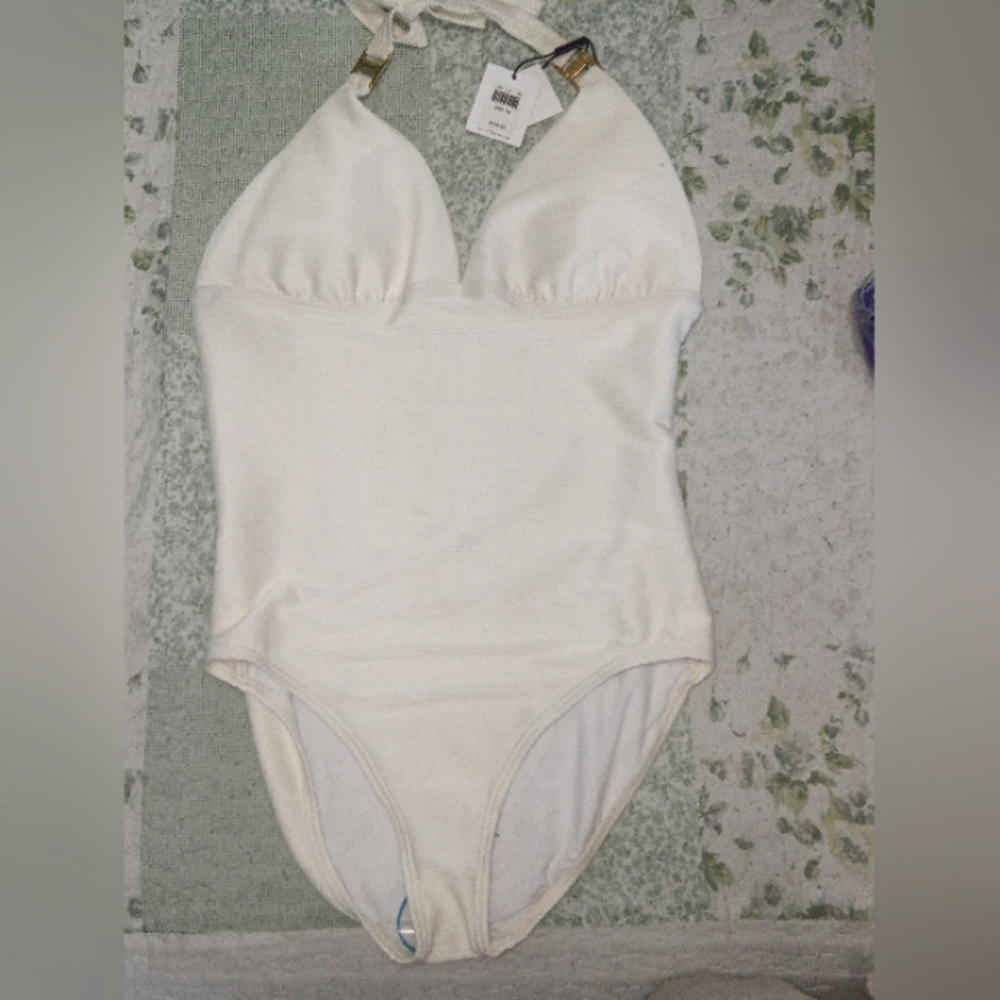 Calvin Klein womans bathing suite white size 14